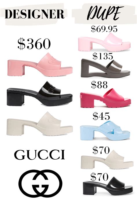 gucci rubber sandal dupe|gucci horsebit loafer dupe.